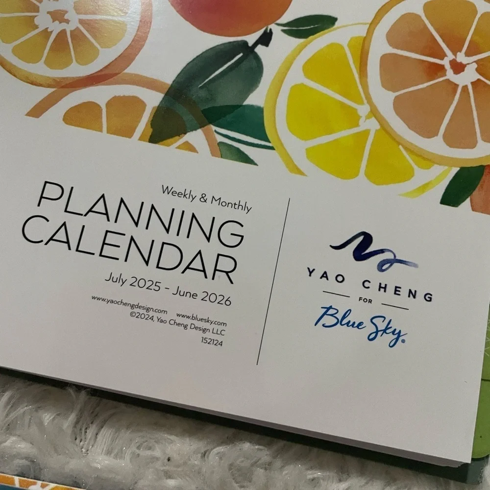 Blue Sky Citrus Burst Planner 2025-2026 bundle 4